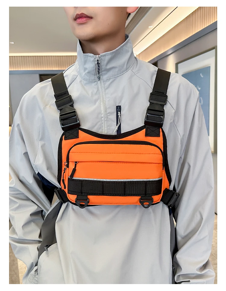 Men Waist Packs Vest Bag Casual Backpack High Quality Nylon Fabric Men Shoulder Bag Travel Pack Tactical Style Man Backpacks Bag