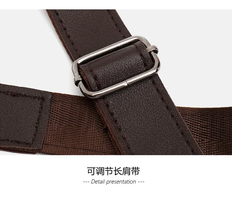 Luxury Design Men's Tactical Vest Bag High Quality PU Leather Man Chest bag Phone Pouch Vintage Design Underarm Back Pack Bags