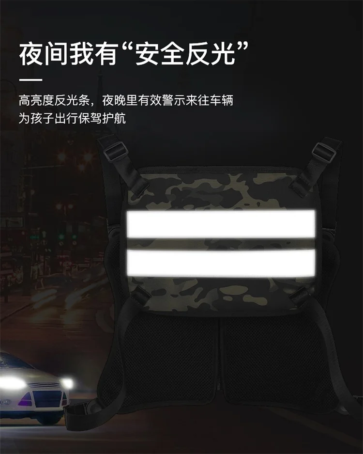 Fashion Trends Men's Tactical Chest Pack Vest Bag High Quality Men's Backpack Shoulder Bag Stylish Elegant Invisible Men Bag Sac