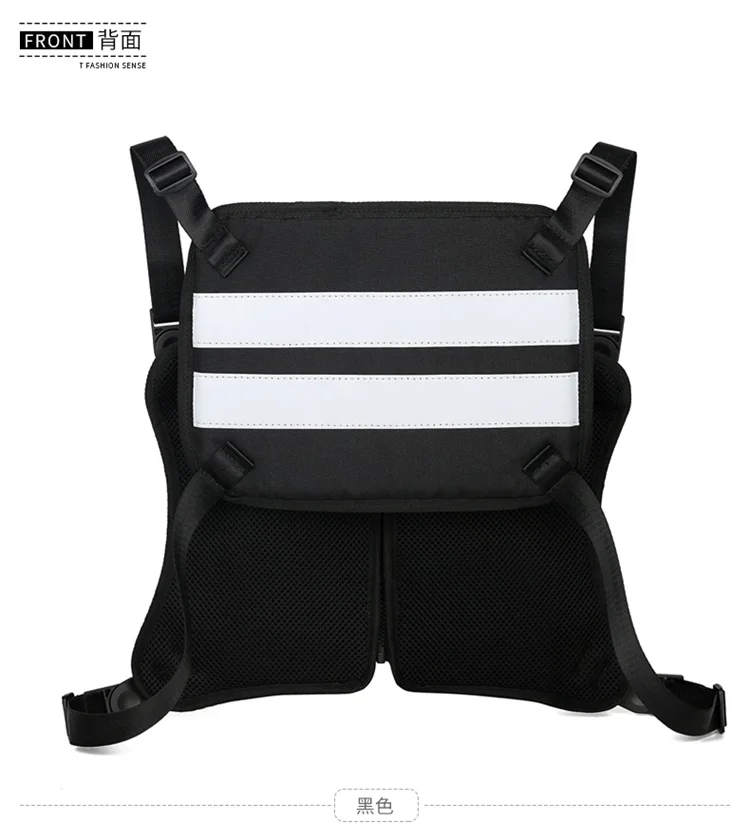 Fashion Trends Men's Tactical Chest Pack Vest Bag High Quality Men's Backpack Shoulder Bag Stylish Elegant Invisible Men Bag Sac