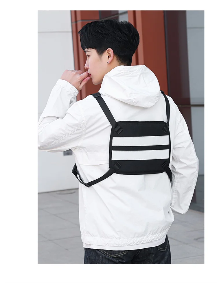 Fashion Trends Men's Tactical Chest Pack Vest Bag High Quality Men's Backpack Shoulder Bag Stylish Elegant Invisible Men Bag Sac