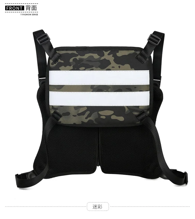 Fashion Trends Men's Tactical Chest Pack Vest Bag High Quality Men's Backpack Shoulder Bag Stylish Elegant Invisible Men Bag Sac