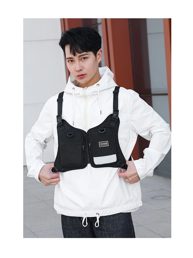 Fashion Trends Men's Tactical Chest Pack Vest Bag High Quality Men's Backpack Shoulder Bag Stylish Elegant Invisible Men Bag Sac