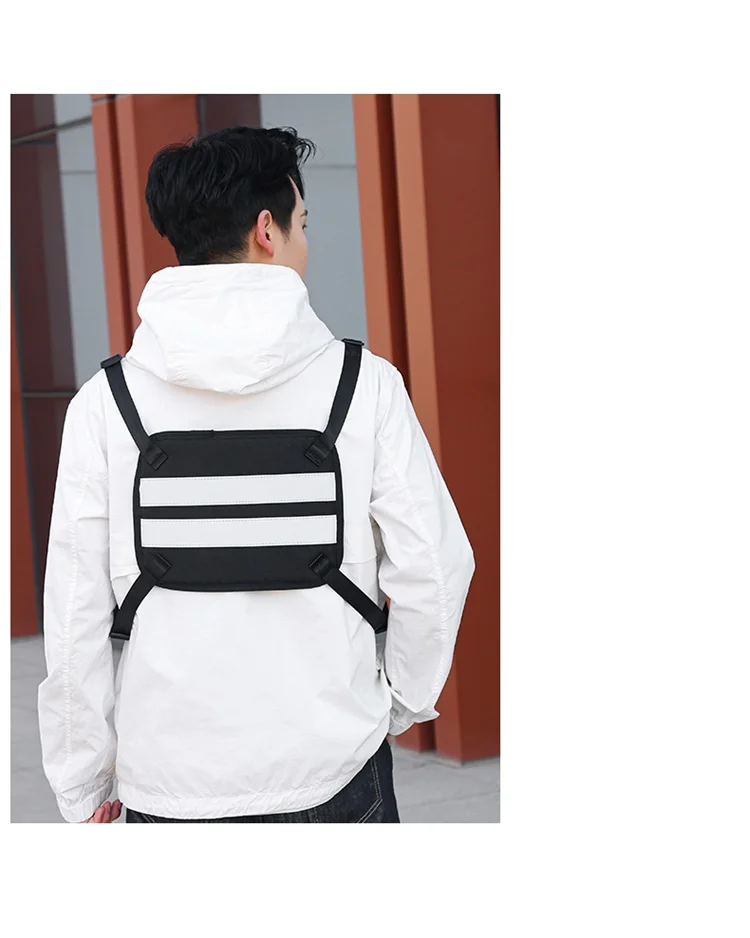 Fashion Trends Men's Tactical Chest Pack Vest Bag High Quality Men's Backpack Shoulder Bag Stylish Elegant Invisible Men Bag Sac