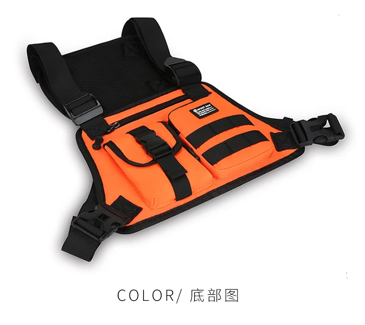 Men's Tactical Waist Pack Vest Bag Light Nylon Fabric Men's Backpack Shoulder Bag Fashion Casual Design Men Bag Chest Pack Bolsa
