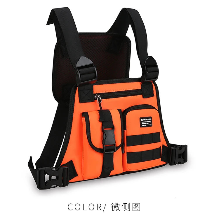 Men's Tactical Waist Pack Vest Bag Light Nylon Fabric Men's Backpack Shoulder Bag Fashion Casual Design Men Bag Chest Pack Bolsa