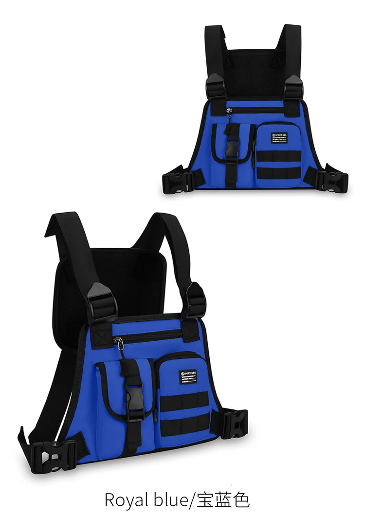 Men's Tactical Waist Pack Vest Bag Light Nylon Fabric Men's Backpack Shoulder Bag Fashion Casual Design Men Bag Chest Pack Bolsa