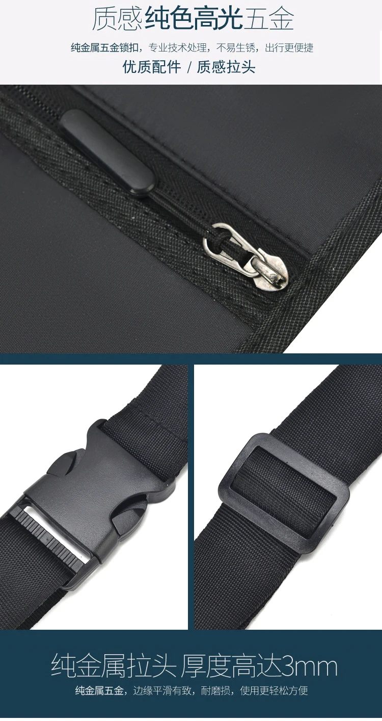 Fashion Casual Men's Tactical Waist Packs Underarm Bag Lightweight Nylon Close-fitting Hidden Vest Bag Functional Men Phone Bag
