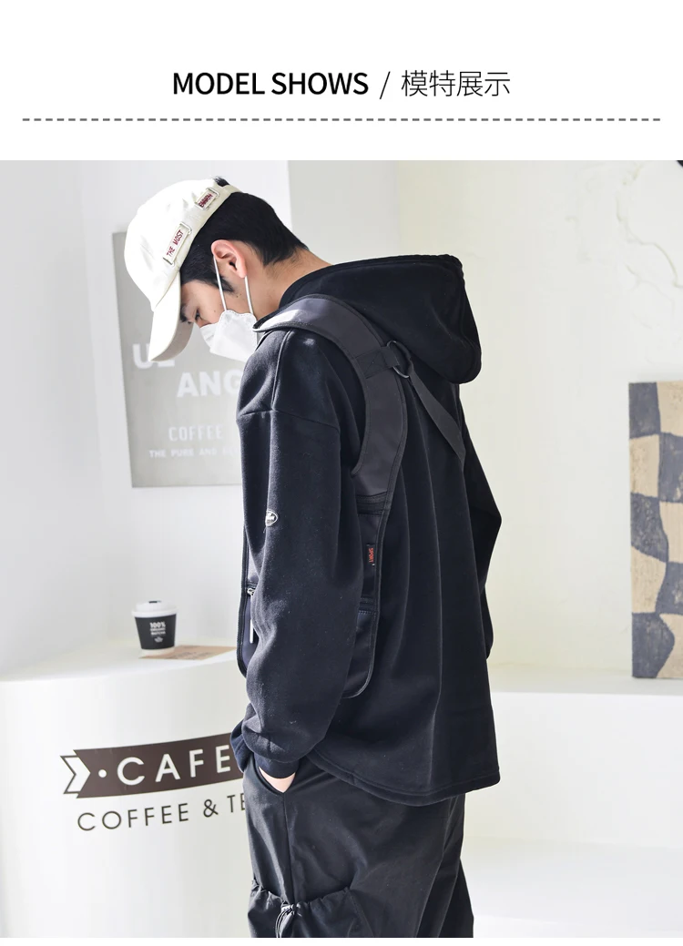 Fashion Casual Men's Tactical Waist Packs Underarm Bag Lightweight Nylon Close-fitting Hidden Vest Bag Functional Men Phone Bag