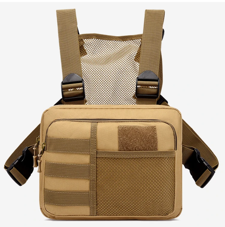 Tactics Vest Bag Streetwear Chest Bag Fashion Portable Oxford Outdoor Multi-pockets Bags Waterproof for Running Travel sling bag