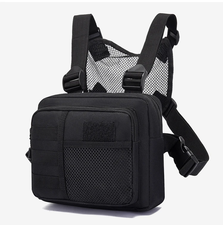 Tactics Vest Bag Streetwear Chest Bag Fashion Portable Oxford Outdoor Multi-pockets Bags Waterproof for Running Travel sling bag