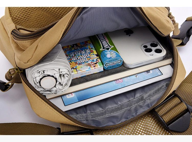 Tactics Vest Bag Streetwear Chest Bag Fashion Portable Oxford Outdoor Multi-pockets Bags Waterproof for Running Travel sling bag