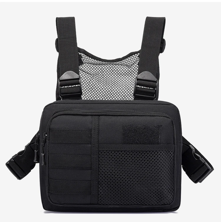 Tactics Vest Bag Streetwear Chest Bag Fashion Portable Oxford Outdoor Multi-pockets Bags Waterproof for Running Travel sling bag