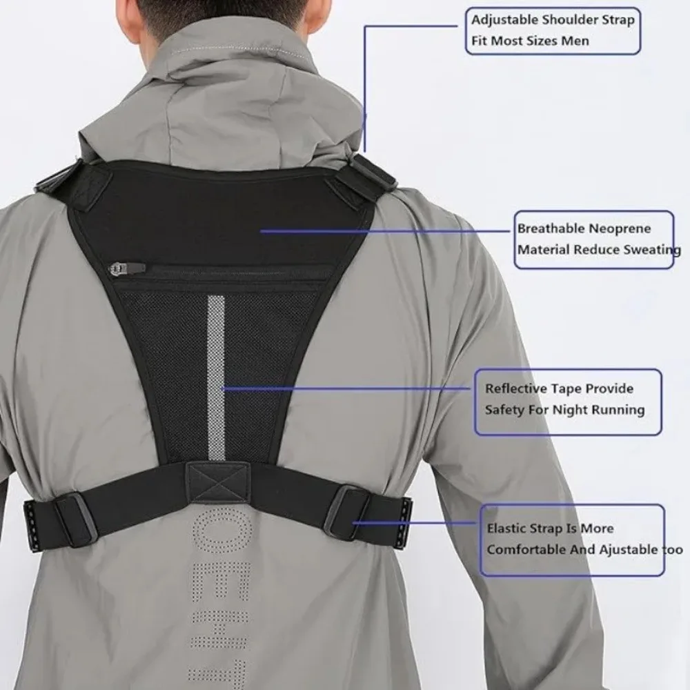 Outdoor Tactical Chest Bag Men's Vest EDCAnti-Theft Chest Pack for Cycling Bags Running Front Chest Bag Sports Vest Bag