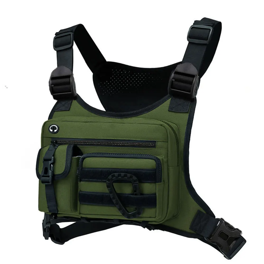 Outdoor Tactical Chest Bag Men's Vest EDCAnti-Theft Chest Pack for Cycling Bags Running Front Chest Bag Sports Vest Bag