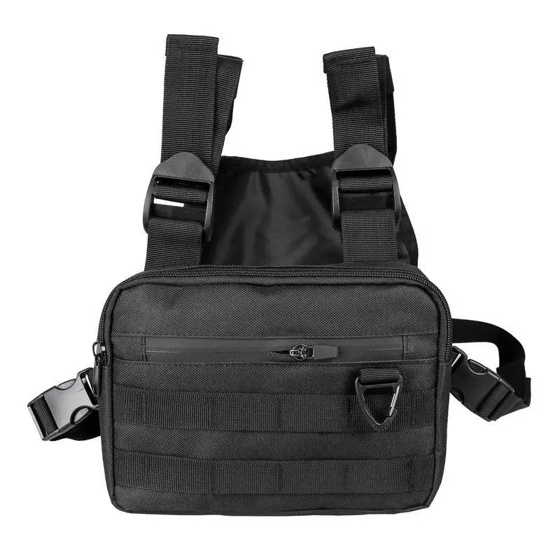 Hip-hop Streetwear Chest Rig Bag Unisex Chest Bag Sport Storage Vest Backpacks Multi-functional Waist Bag With Triangular Buckle