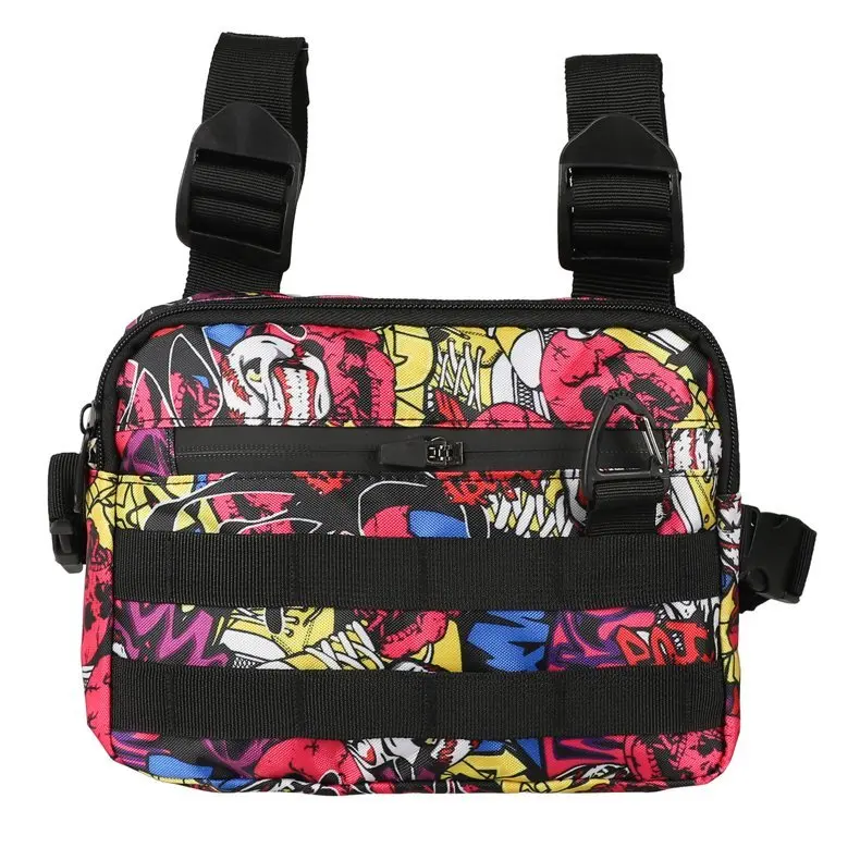 Hip-hop Streetwear Chest Rig Bag Unisex Chest Bag Sport Storage Vest Backpacks Multi-functional Waist Bag With Triangular Buckle