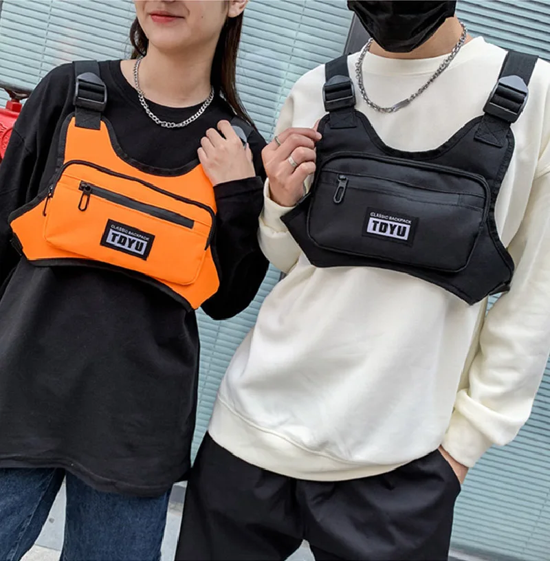 Fashion Men's Oxford Chest Packs 2026 New High Quality Nylon Unisex Chest Rig Bags Hip Hop Multi-pocket Tactical Vest Backpack