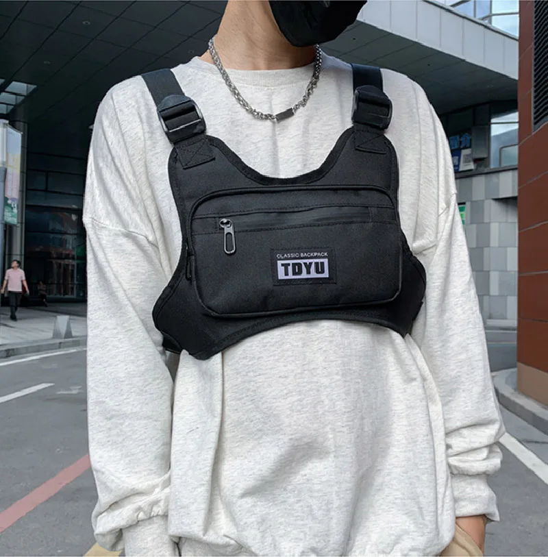Fashion Men's Oxford Chest Packs 2026 New High Quality Nylon Unisex Chest Rig Bags Hip Hop Multi-pocket Tactical Vest Backpack