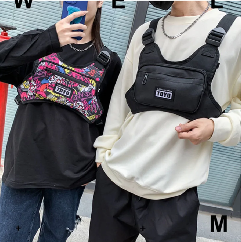 Fashion Men's Oxford Chest Packs 2026 New High Quality Nylon Unisex Chest Rig Bags Hip Hop Multi-pocket Tactical Vest Backpack