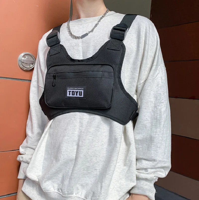 Fashion Men's Oxford Chest Packs 2026 New High Quality Nylon Unisex Chest Rig Bags Hip Hop Multi-pocket Tactical Vest Backpack