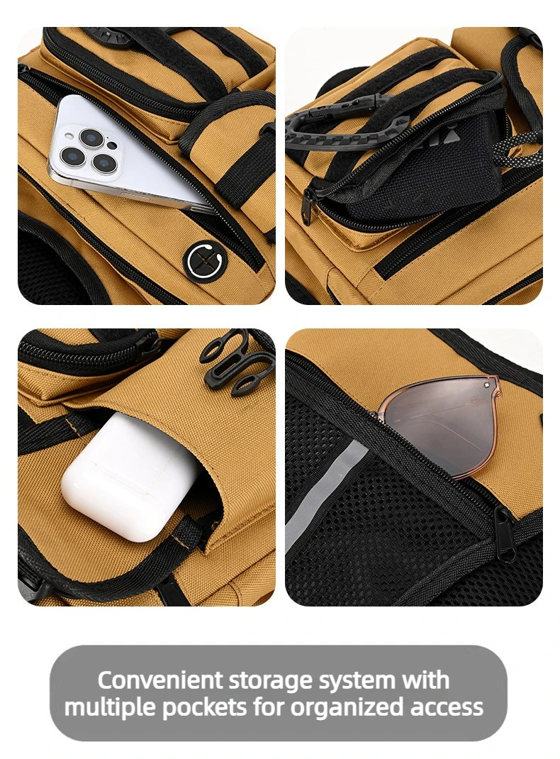 Outdoor Chest Bag for Travel Cycling Running Sports Chest Pack Multi-Pocket Tactical Chest Bag for Outdoor Activities