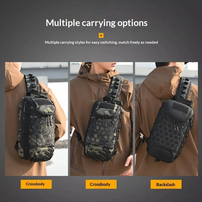Homefish New Outdoor Tactical Chest Bag Sling Shoulder Backpack EDC Crossbody Bag For Daily Commuting Outdoor Sports