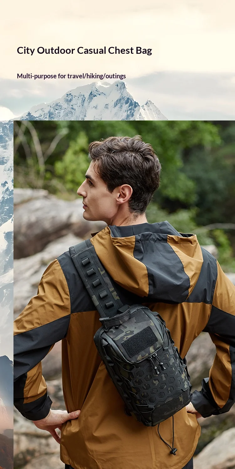 Homefish New Outdoor Tactical Chest Bag Sling Shoulder Backpack EDC Crossbody Bag For Daily Commuting Outdoor Sports