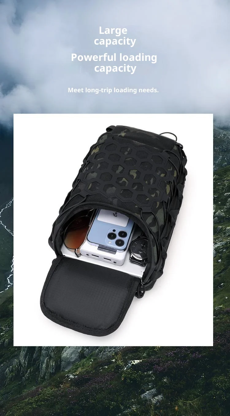 Homefish New Outdoor Tactical Chest Bag Sling Shoulder Backpack EDC Crossbody Bag For Daily Commuting Outdoor Sports