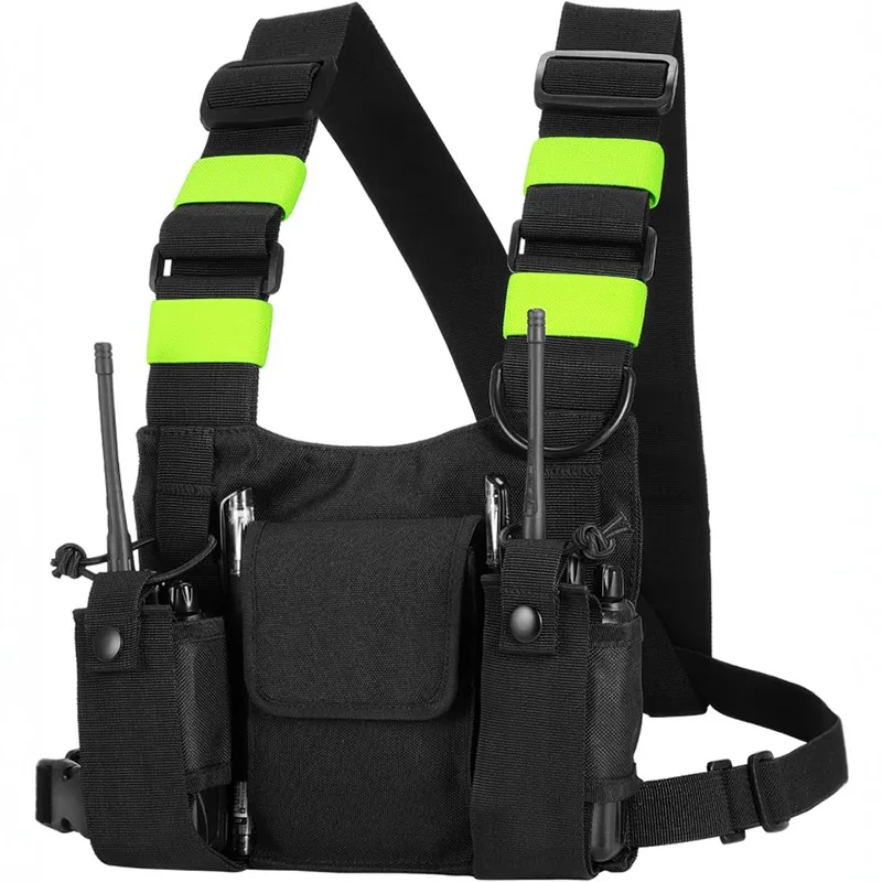 Walkie Talkie Chest Harness Shoulder Radio Holster Pack Adjustable Pouch Holster For Baofeng UV-5R UV-21 PRO Quansheng UV-K5 K6