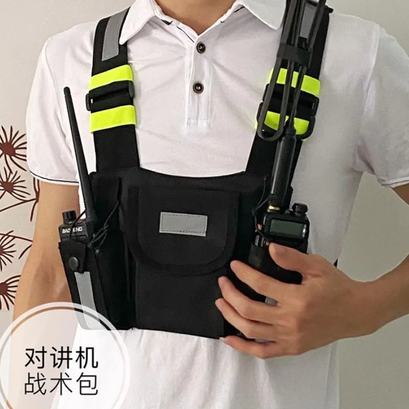 Walkie Talkie Chest Harness Shoulder Radio Holster Pack Adjustable Pouch Holster For Baofeng UV-5R UV-21 PRO Quansheng UV-K5 K6