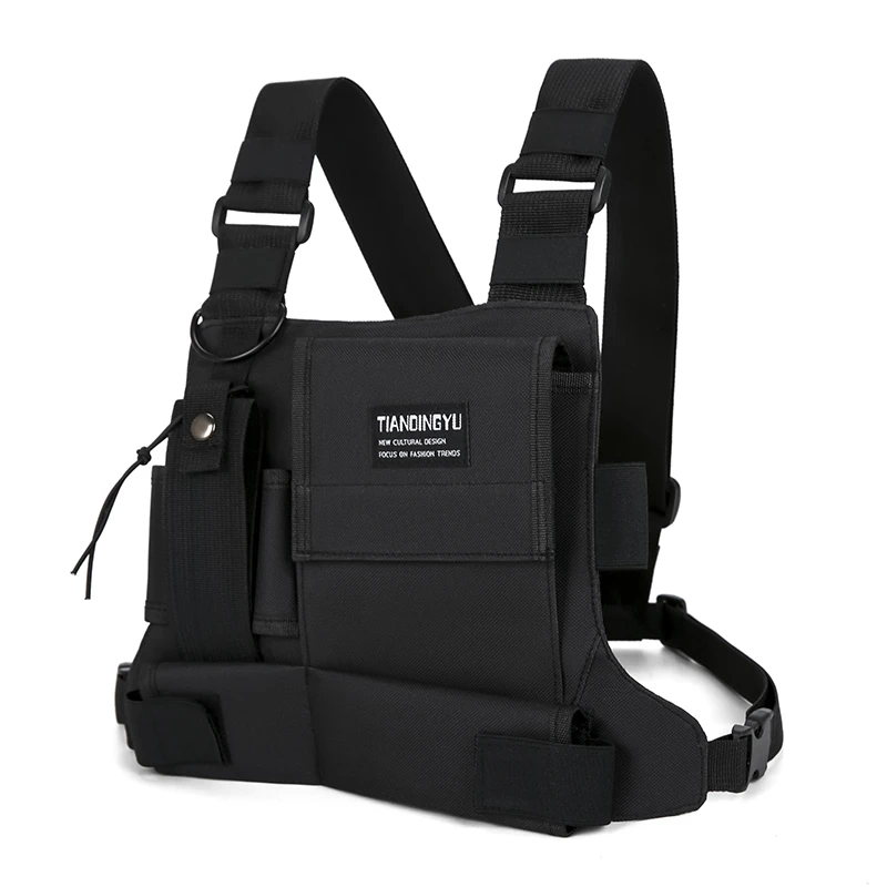 Lightweight Running Vest Backpacks Outdoor Cycling Bag Men Hiking Marathon Chest Rig Bag Storage Pocket Unisex Sports Chest Bags