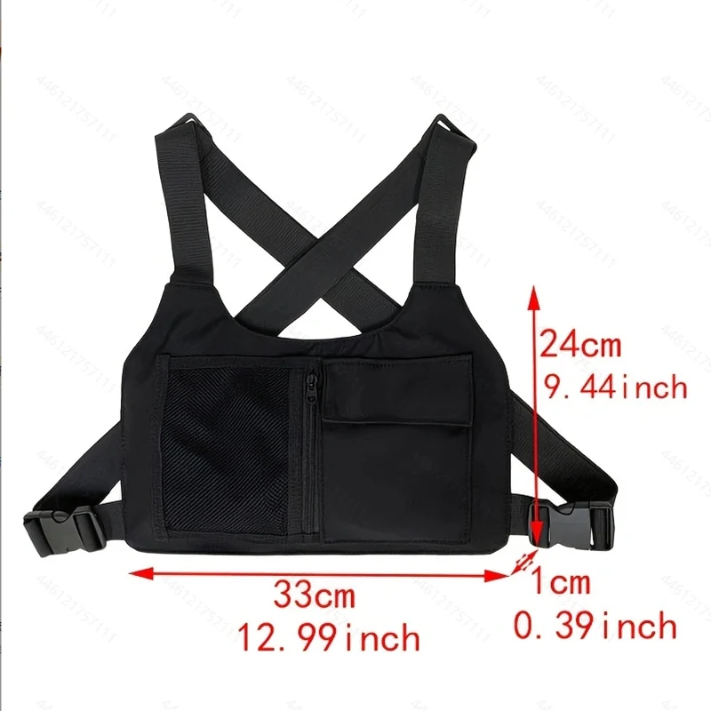 Lightweight Running Vest Backpacks Outdoor Cycling Bag Men Hiking Marathon Chest Rig Bag Storage Pocket Unisex Sports Chest Bags