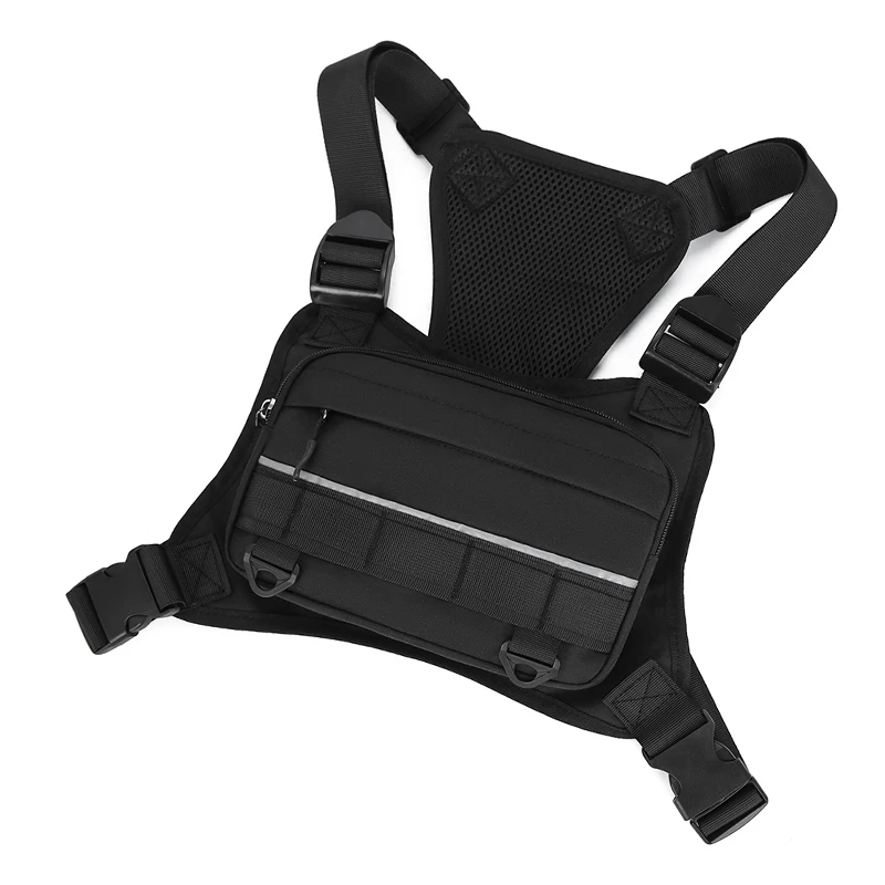 Sports Chest Bag Hip-hop Streetwear Cycling Vest Pack Multi-functional Chest Rig Bag unisex Hiking Fitness Camping Vest Backpack