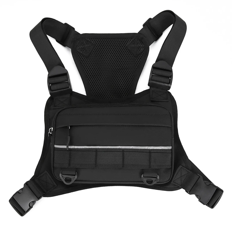Sports Chest Bag Hip-hop Streetwear Cycling Vest Pack Multi-functional Chest Rig Bag unisex Hiking Fitness Camping Vest Backpack
