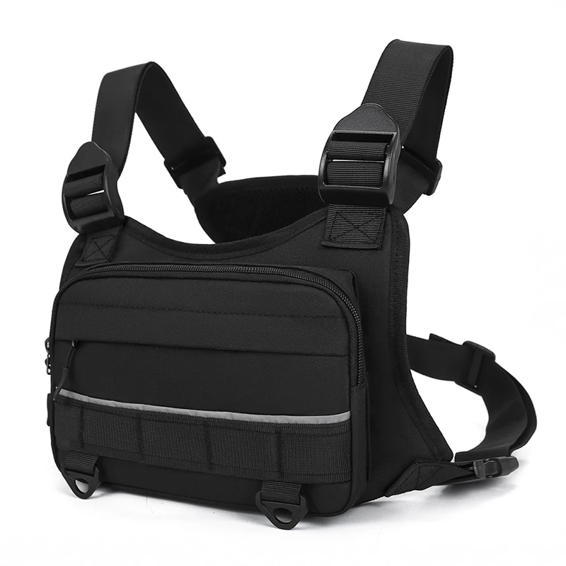 Sports Chest Bag Hip-hop Streetwear Cycling Vest Pack Multi-functional Chest Rig Bag unisex Hiking Fitness Camping Vest Backpack