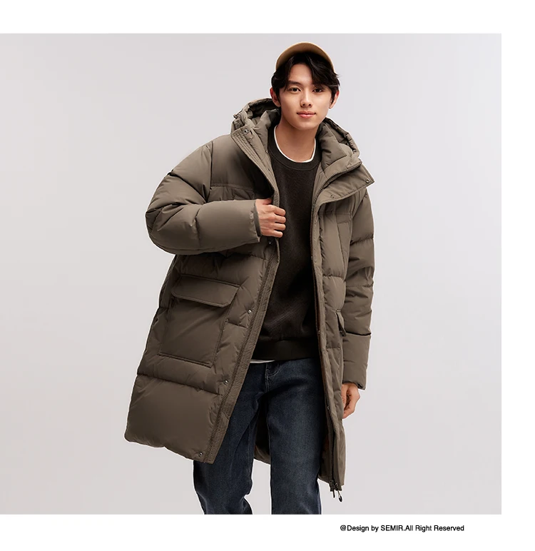 Semir Down Jacket Men 2026 New Waterproof Thick Outerwear Long Length Winter Clothing Couple