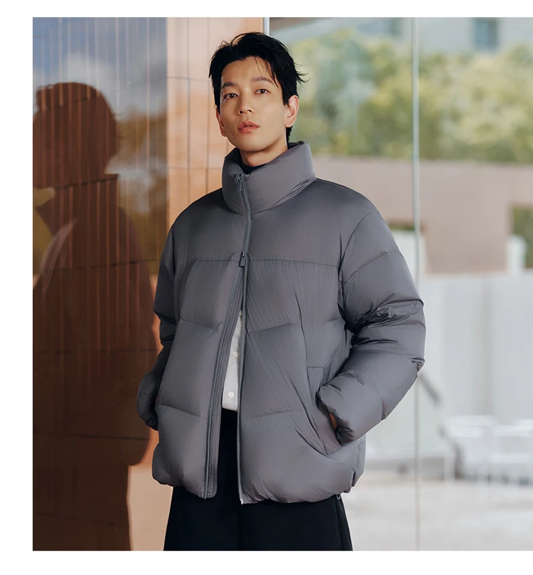 Semir Down Jacket Men Winter 90% Down Fill Heat-Generating Three-Resistant 2026 New Couple Stand Collar Puffer Men's Wear