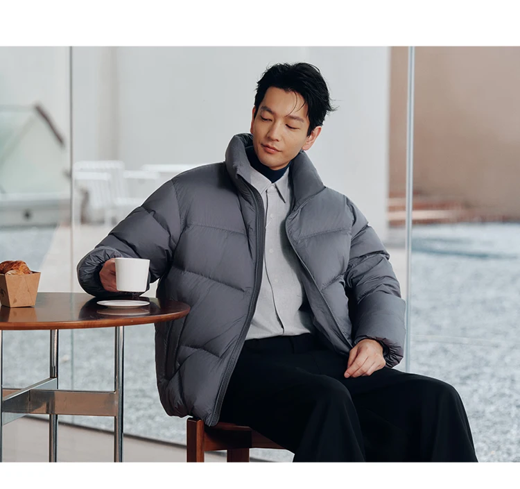 Semir Down Jacket Men Winter 90% Down Fill Heat-Generating Three-Resistant 2026 New Couple Stand Collar Puffer Men's Wear