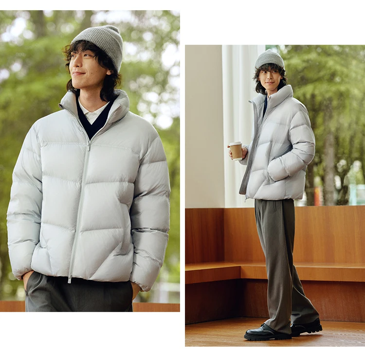 Semir Down Jacket Men Winter 90% Down Fill Heat-Generating Three-Resistant 2026 New Couple Stand Collar Puffer Men's Wear