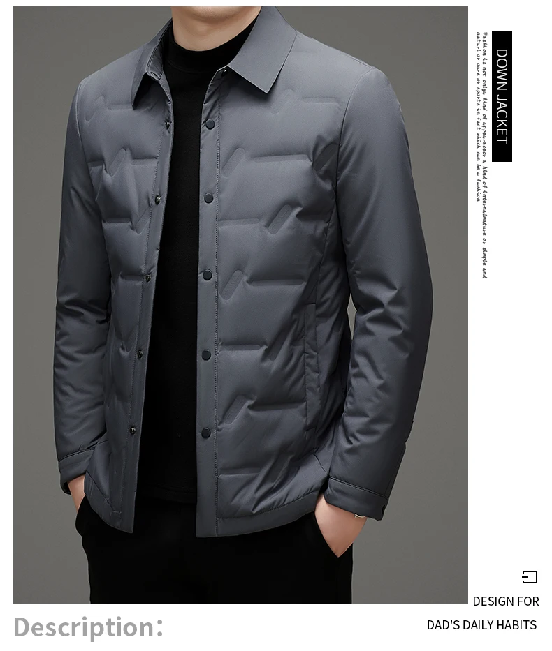 2026 new arrival winter jacket 90% white duck down jackets men,mens fashion thicken warm parkas high quality coat male