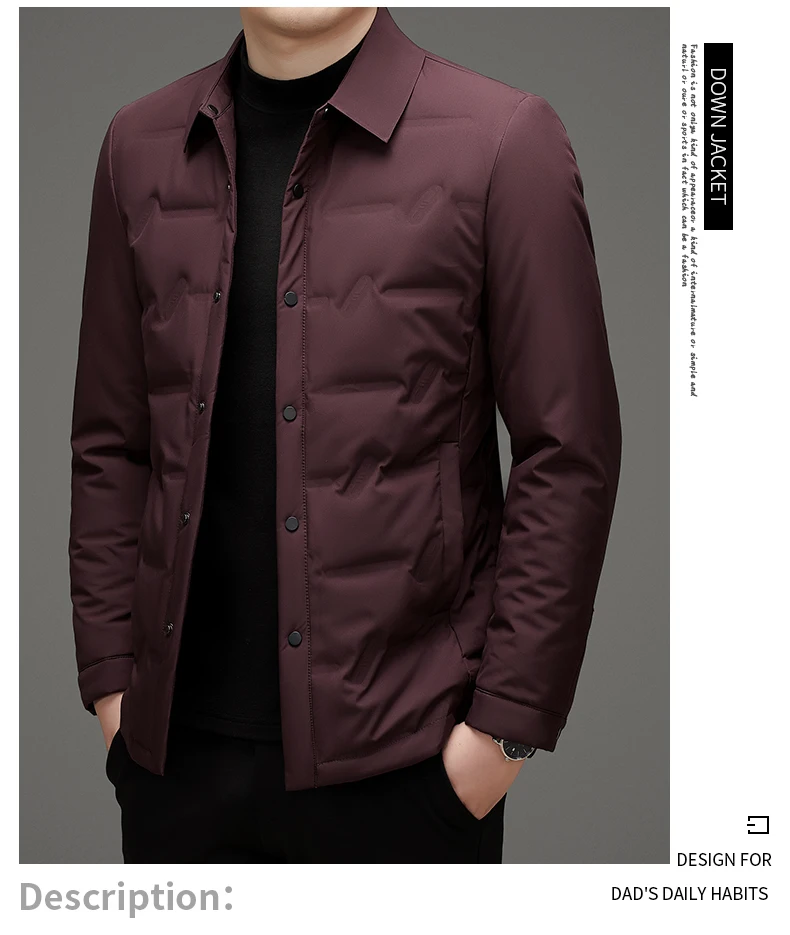 2026 new arrival winter jacket 90% white duck down jackets men,mens fashion thicken warm parkas high quality coat male