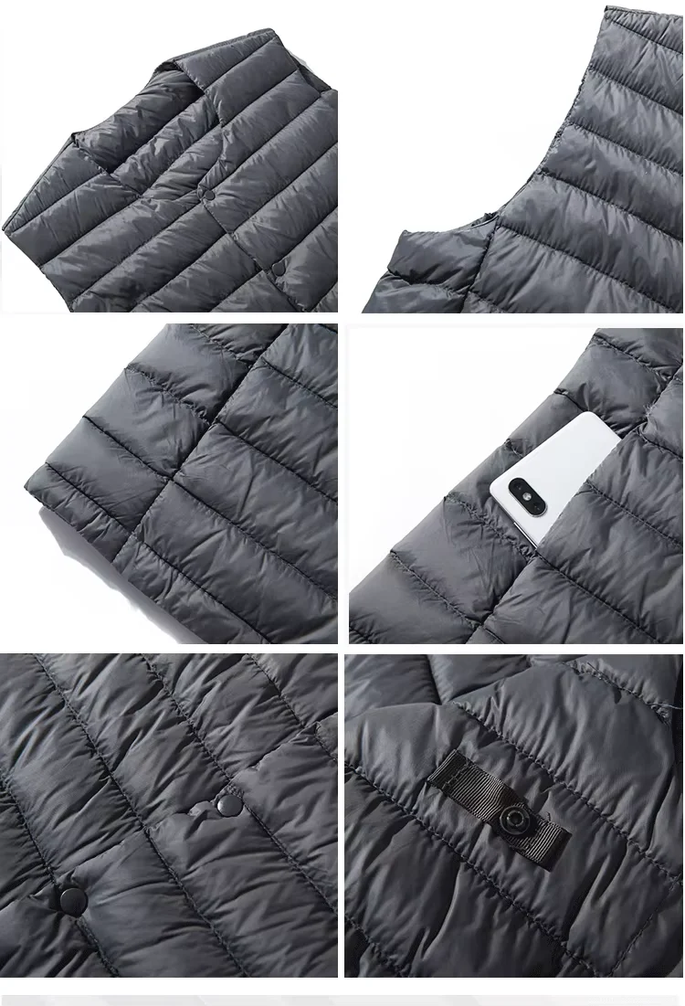 2026 New men's Sleeveless Puffer Jacket Spring Winter men 90% White Duck Down Ultra Lightweight Packable Warm Down Liner Vest