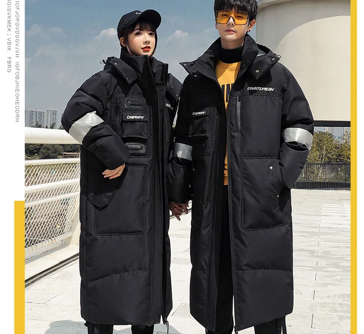 -30° 2026 New Winter Cold resistant Warm Down Jacket High Quality Men's Women X-Long(Winter) Warm Fashion Brand Parkas