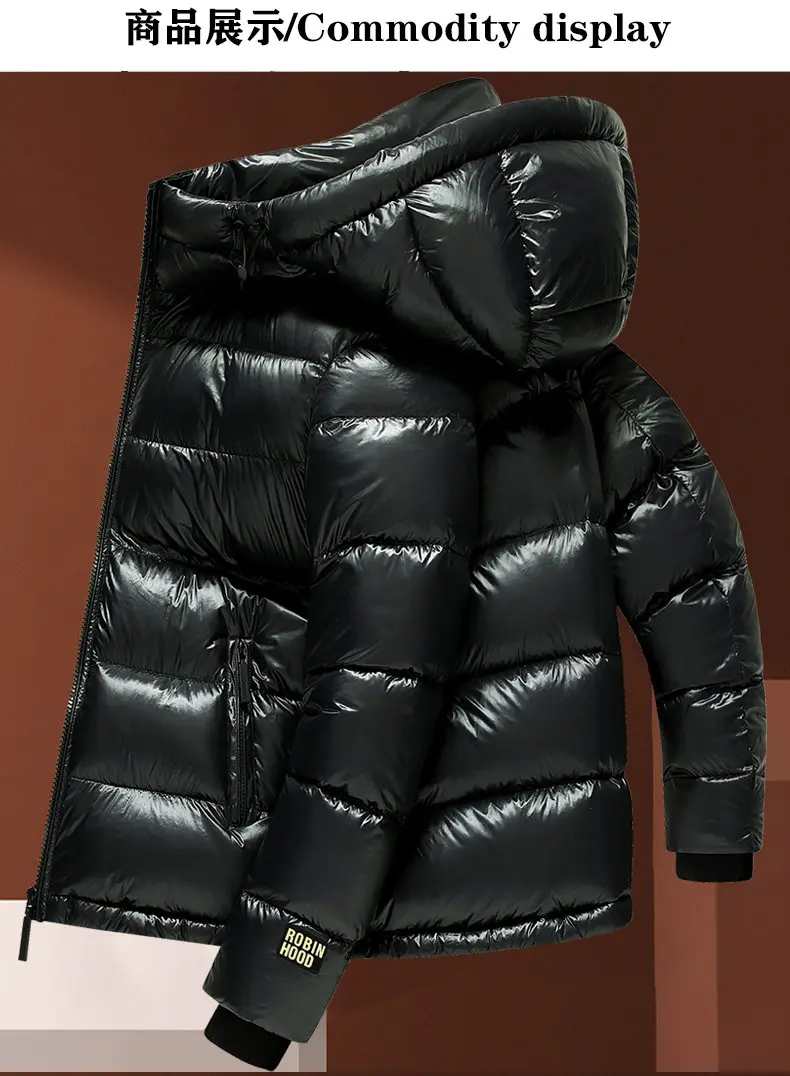 Autumn Winter 90% White duck down New Style Men Down Jacket With Detachable Sleeve Men's Puffer Coat