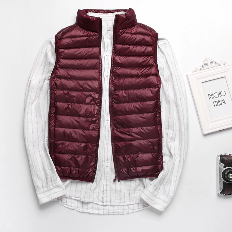 Men's Sleeveless Puffer Jacket 2025 New Autumn Spring Lightweight Water-Resistant Packable Men Down Vest Coat Plus Size 5xl 6xl