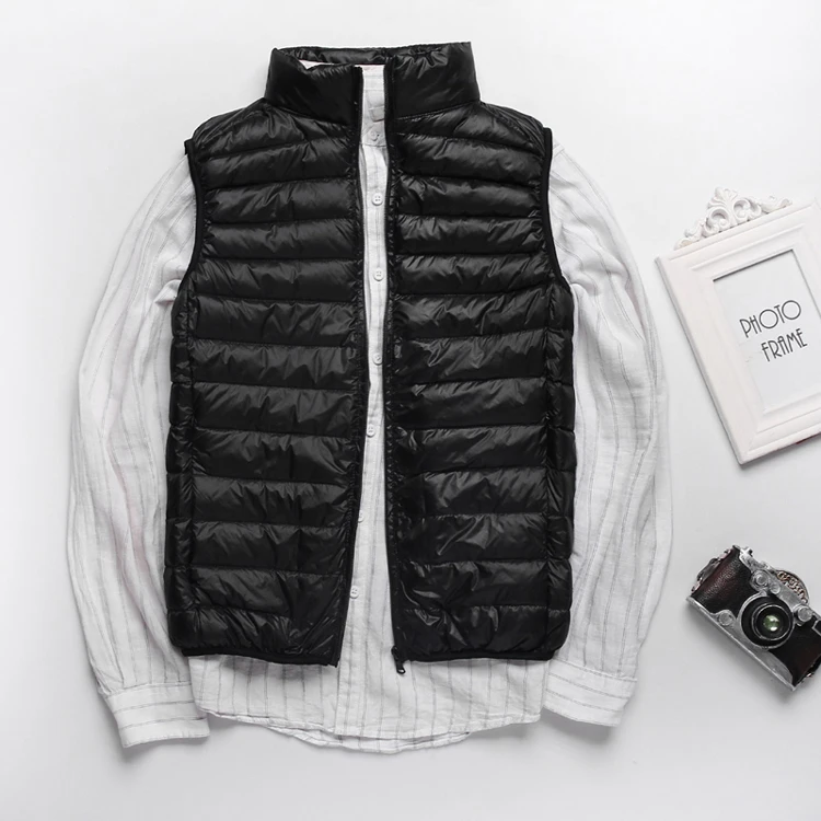 Men's Sleeveless Puffer Jacket 2025 New Autumn Spring Lightweight Water-Resistant Packable Men Down Vest Coat Plus Size 5xl 6xl