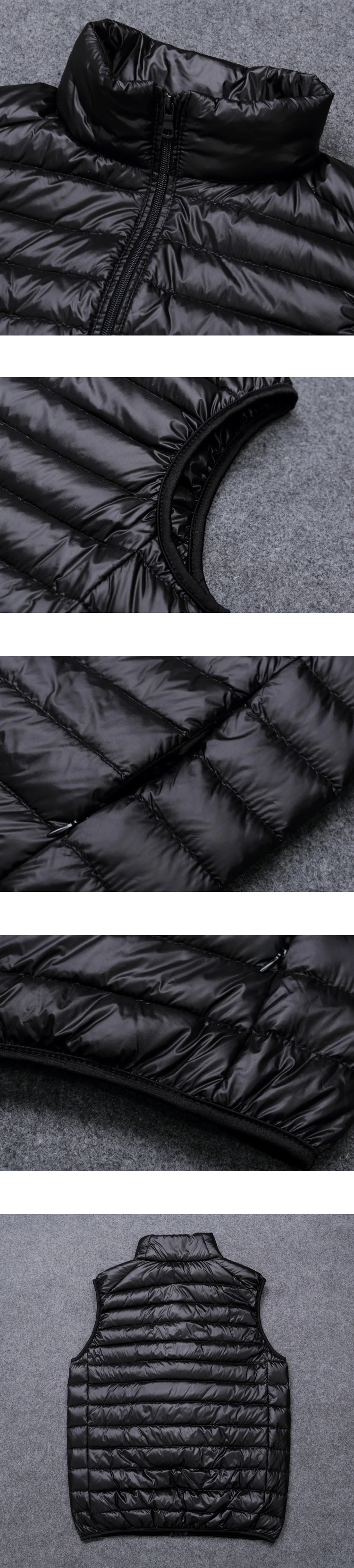 Men's Sleeveless Puffer Jacket 2025 New Autumn Spring Lightweight Water-Resistant Packable Men Down Vest Coat Plus Size 5xl 6xl