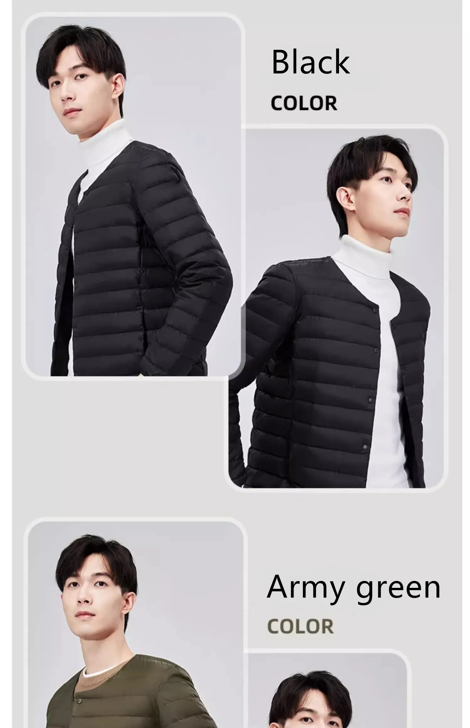 2026 New Arrivals  Ultra Light Down Liner Jackets Men's Winter Fashion Casual Korean Wearing Inside O-neck Packable Puffer Coats