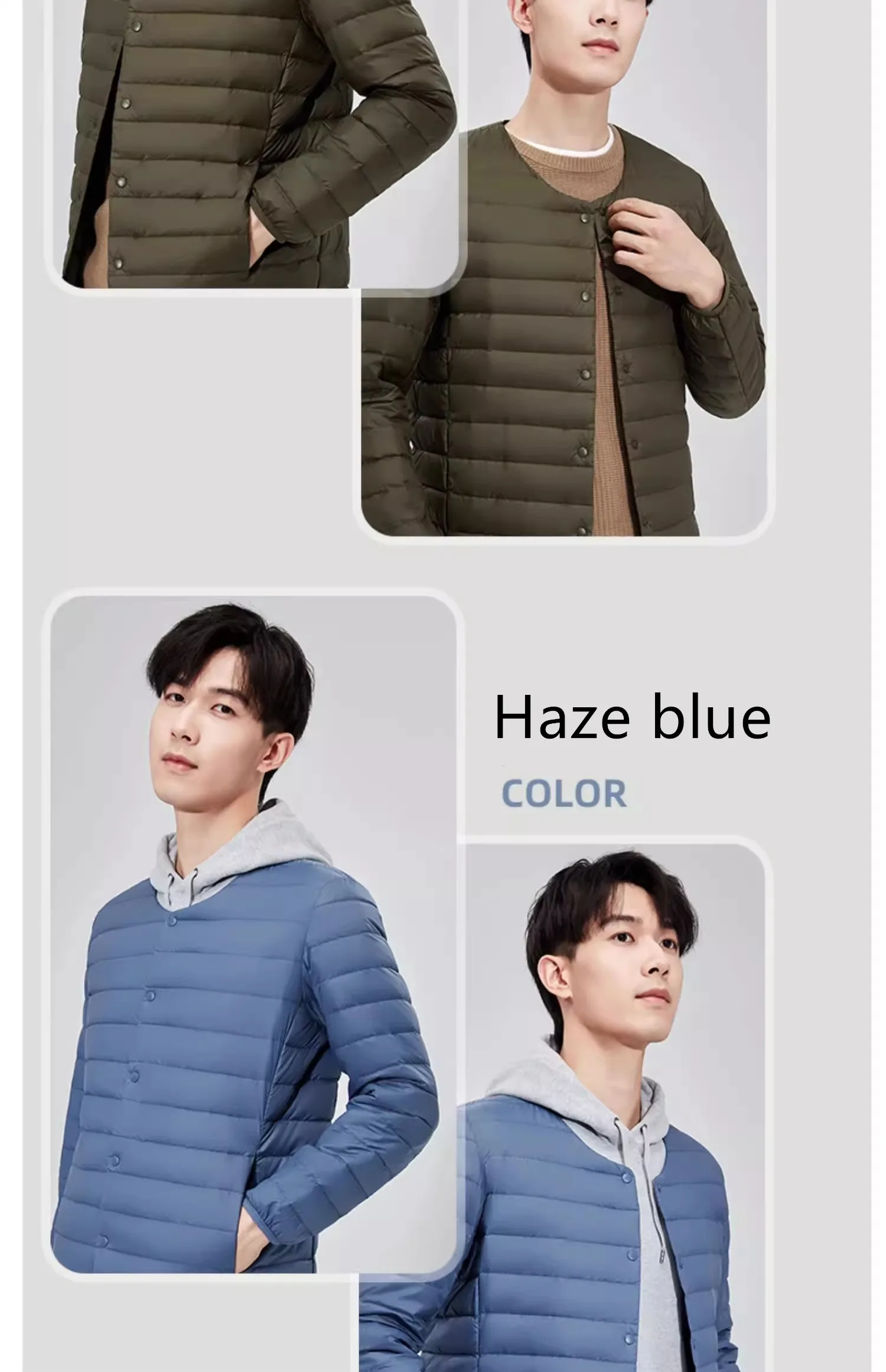 2026 New Arrivals  Ultra Light Down Liner Jackets Men's Winter Fashion Casual Korean Wearing Inside O-neck Packable Puffer Coats